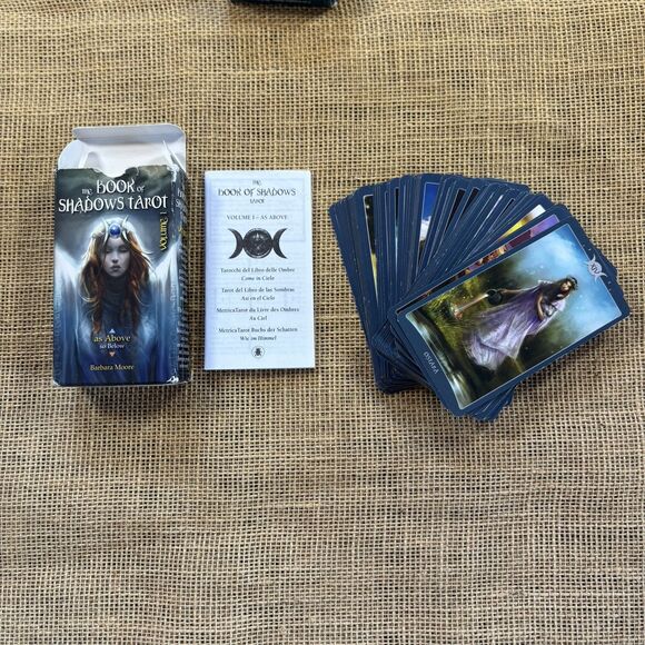 The Book Of Shadows Tarot v1 & v2 "As Above So Below" Barbara Moore Complete - Picture 4 of 7